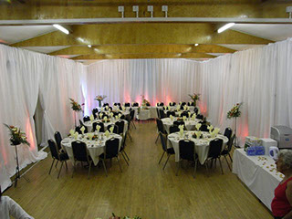 Main Hall - Venue Dressed for a Wedding Reception